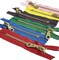 YKK #5 Brass with Donut Pull (Mix of Hot Seasonal 6 Colors) 6 Pcs Metal Zipper Closed-End for Small Handbag or Pouch -Choose Your Length - Made in The United States (7" Inches)